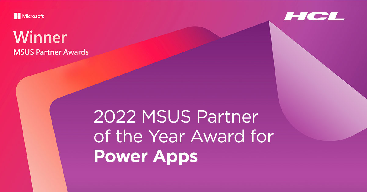 Microsoft Names HCL the MSUS 2022 Power Apps Partner of the Year